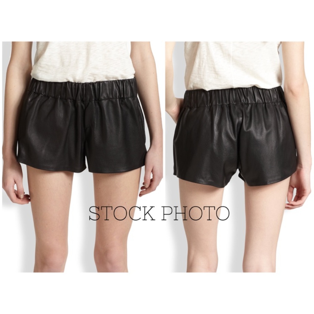 RAG & BONE Genuine Leather Pajama Short - Picture 2 of 10